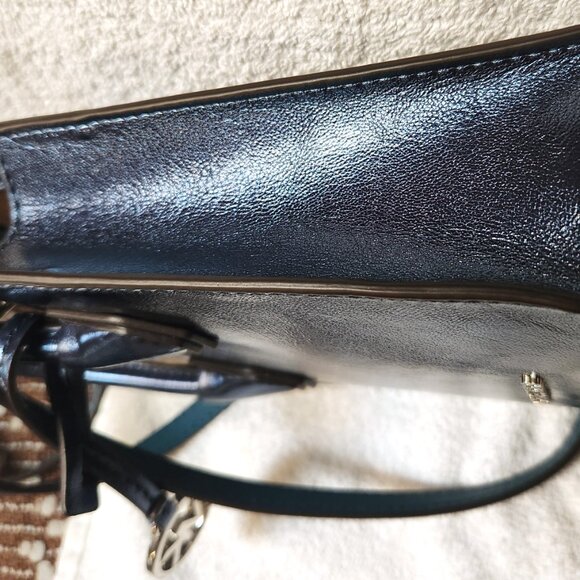 Michael Kors Mercer Small Patent Crossbody Bag - Teal Metallic - Like New - Picture 6 of 7